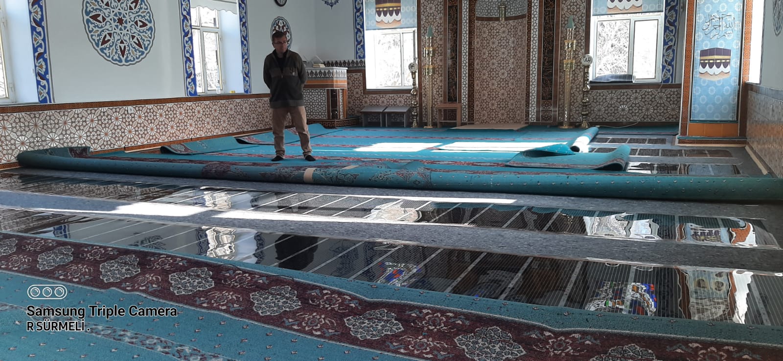 Cami içi yerden ısıtma sistemi uygulaması